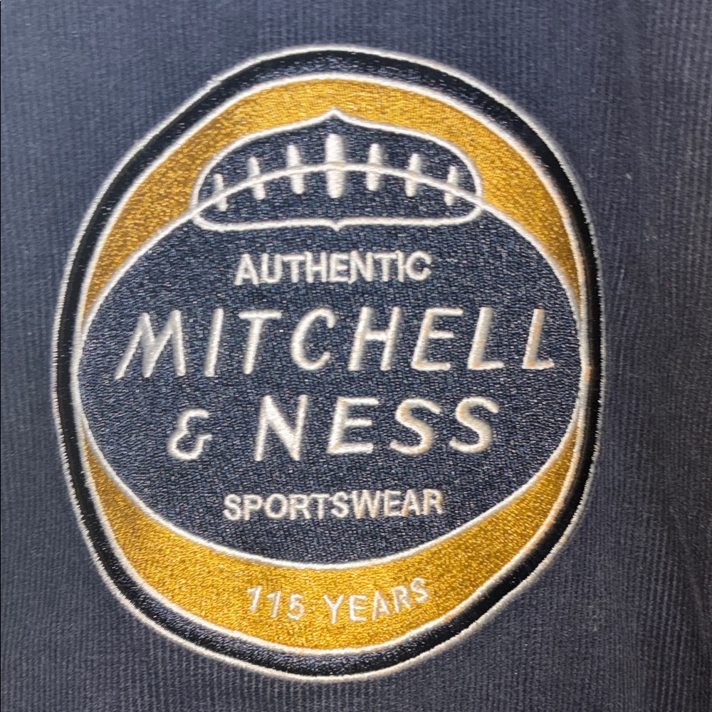 Mitchell & Ness Blue and Gold Satin-Trim Track Jacket - Picture 3 of 8